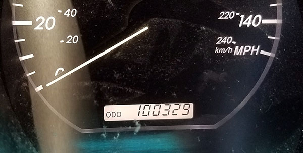 100k miles odometer