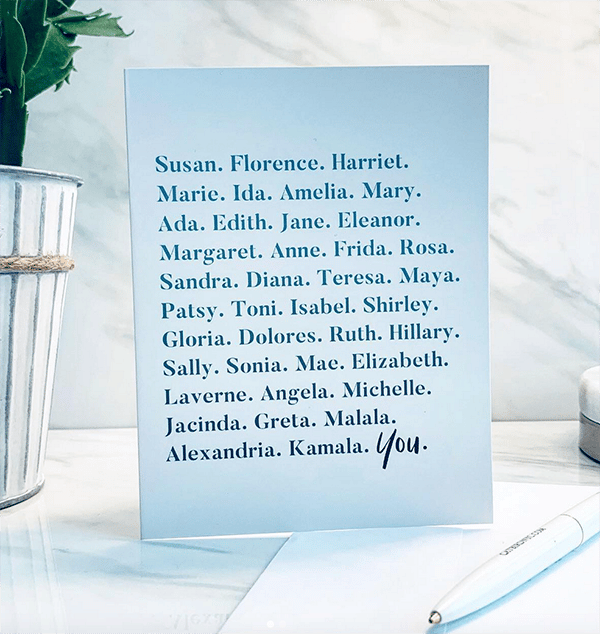 ambitious women statement card