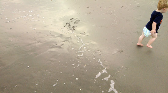 running away from water
