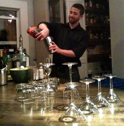bartending in action