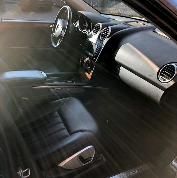 benz ml320 inside front