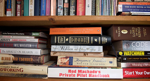 books on shelf