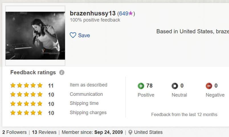 brazenhussy13 ebay profile
