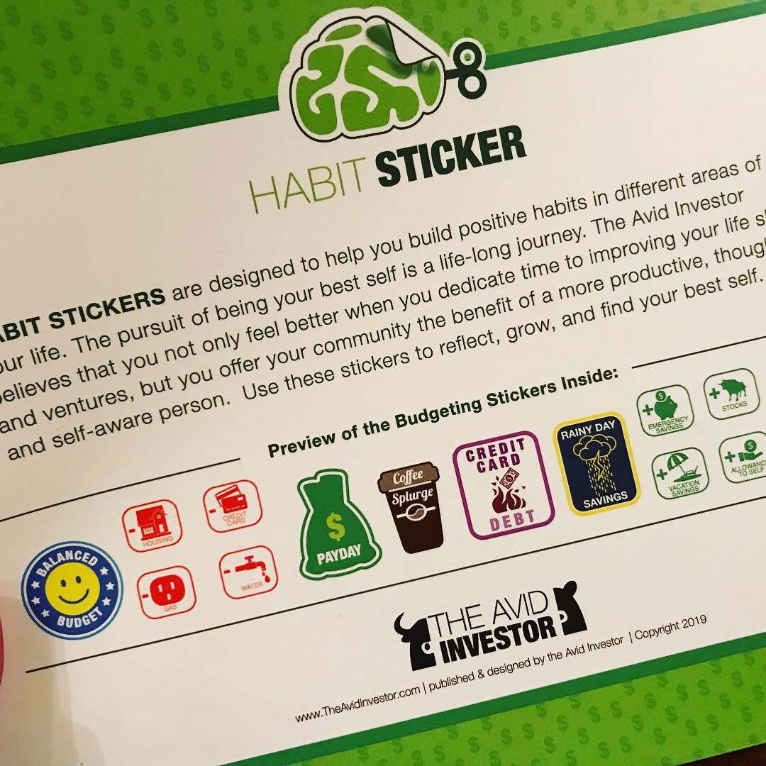 budget bear habit stickers