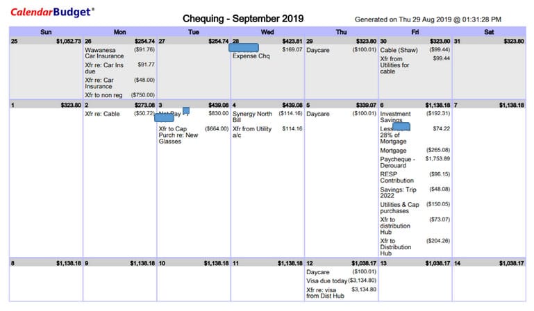 calendarbudget calendar printout