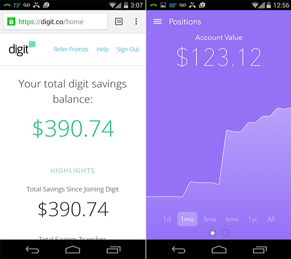 digit vs acorns