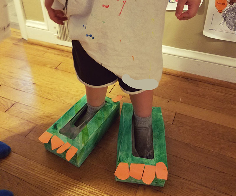 dinosaur feet diy