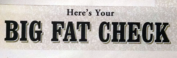 ebates big fat check