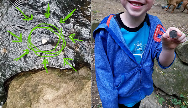 found quarter in creek