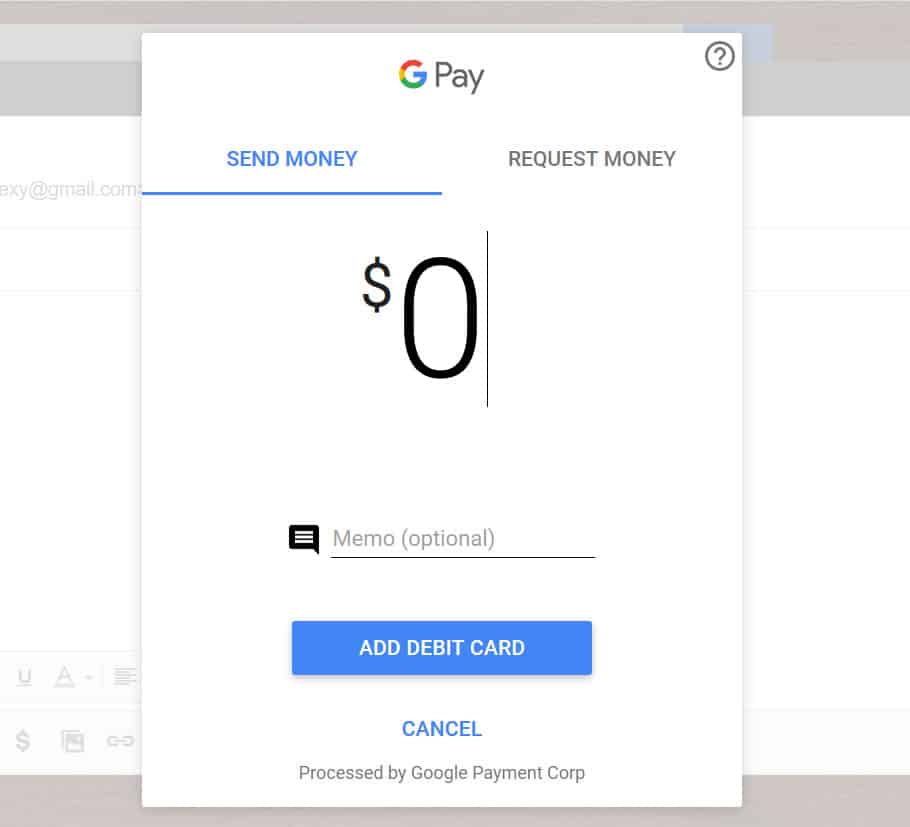 google pay screen gmail