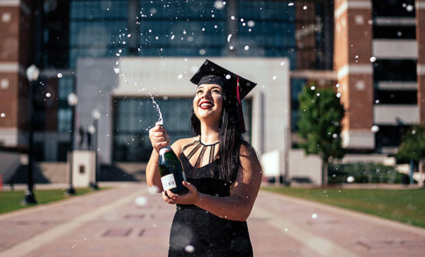 graduation bubbly