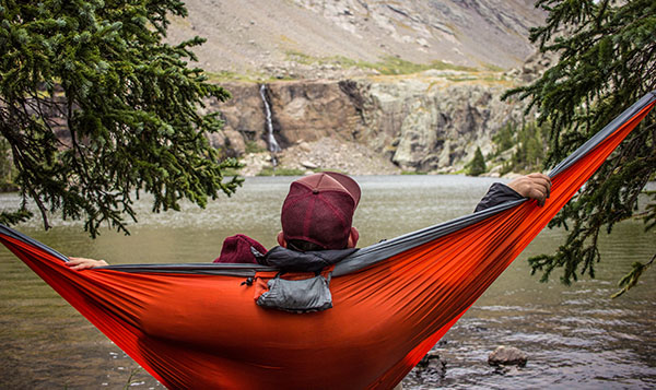 hammock relaxing waterfall