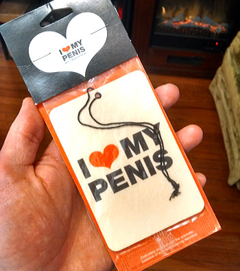 i heart my penis air freshener