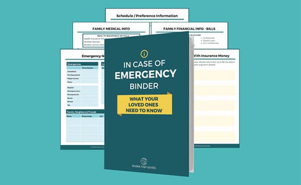 in case of emergency binder