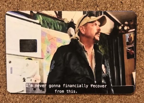 Credit card decal to stop impulse spending