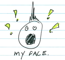 my face.