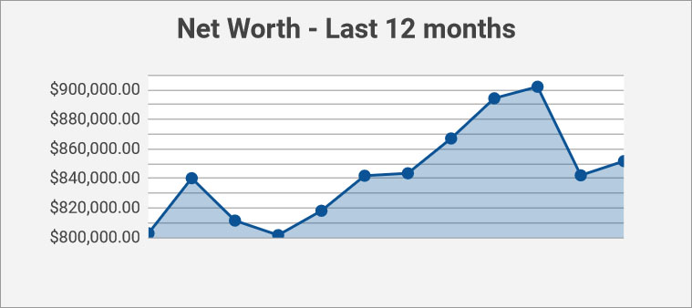 net worth - past 12 months