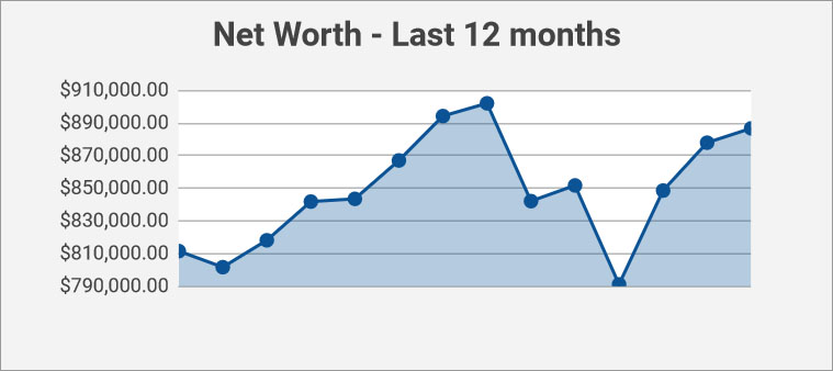 net worth - past 12 months