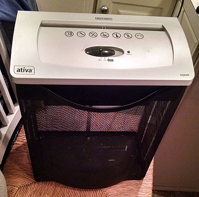 old ativa shredder