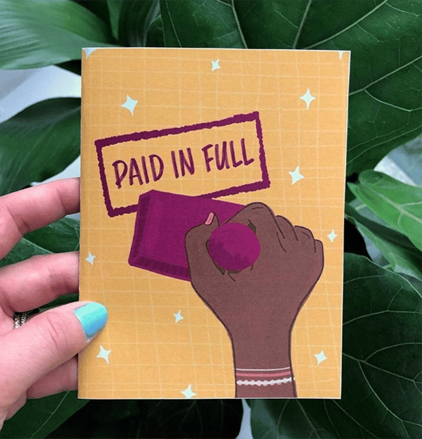 paid in full statement card
