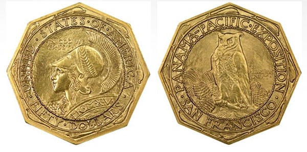 panama pacific gold commemorative coin