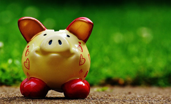 piggy bank hearts