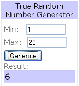 Randomizer number