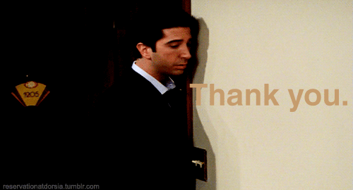 ross friends thank you