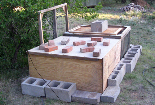 securing mobile chicken pen