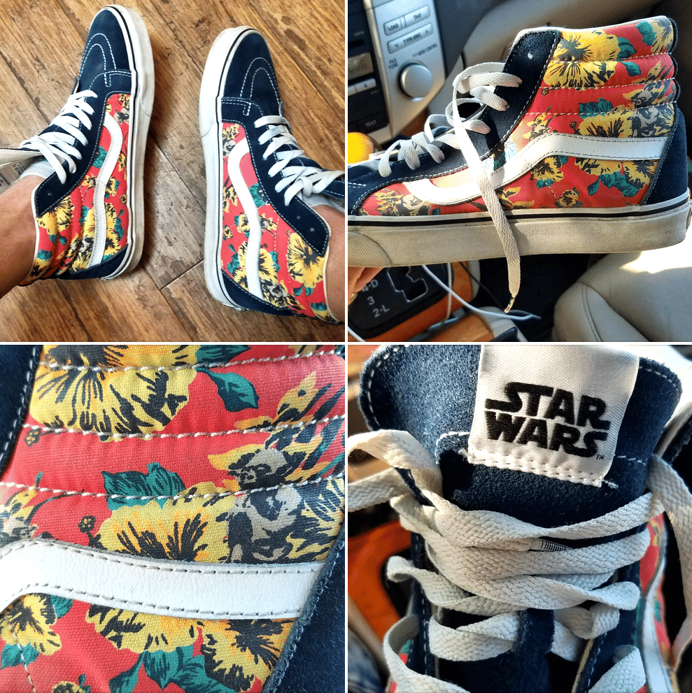 sk8-hi aloha yoda vans - star wars