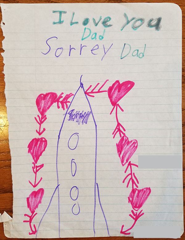 sorry dad card