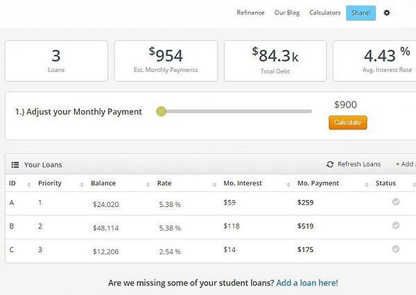 student loan hero dashboard