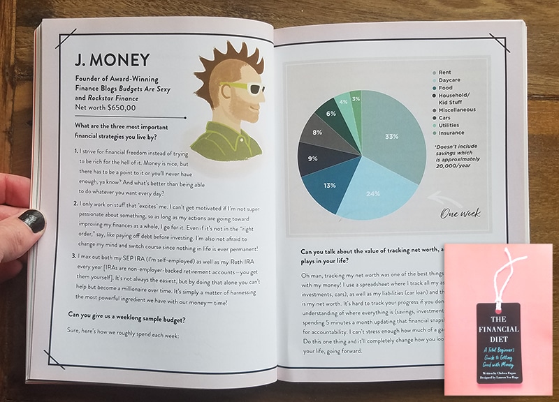 financial diet book spread