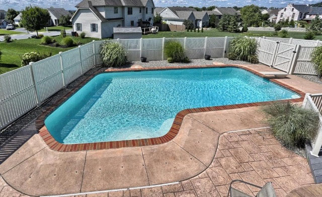 view of pool from deck