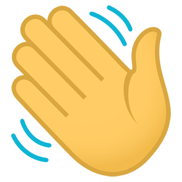 waving hand emoji