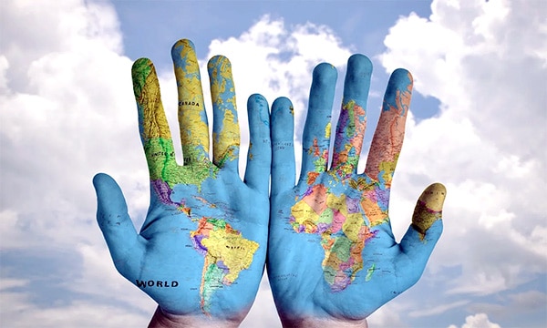 world in hands